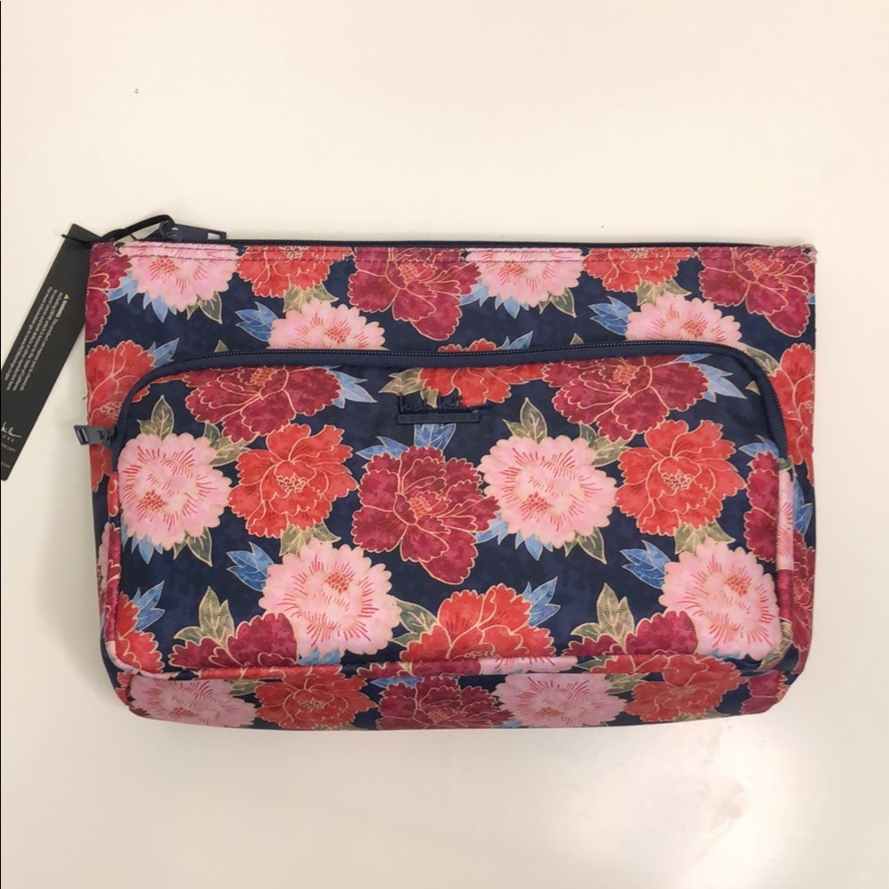Nicole miller nwt Floral Women's cosmetic Bag pouch 12 x 8